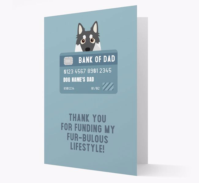 'Bank of Dad' - Personalised {breedFullName} Card